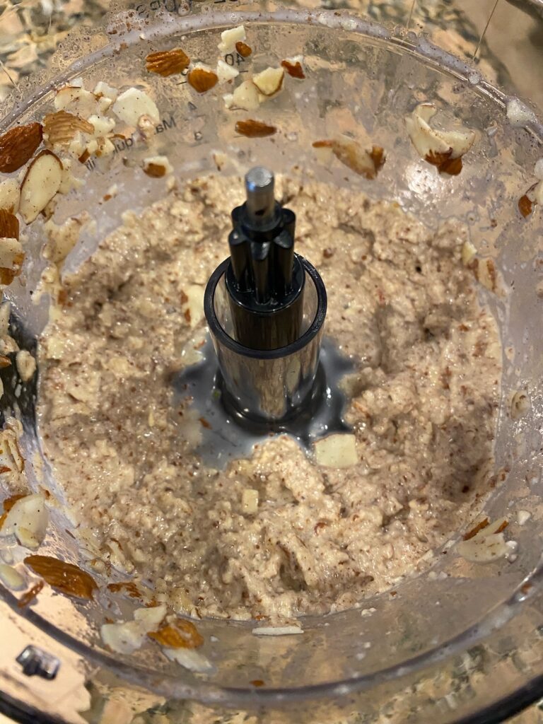 hot cereal recipe in food processor after pulsing