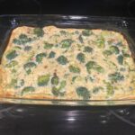 cooked crustless broccoli quiche ready to eat