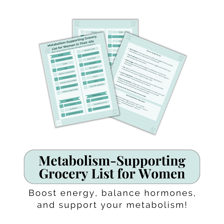 image for metabolism-supporting grocery list for women, boost energy, balance hormones, and support your metabolism