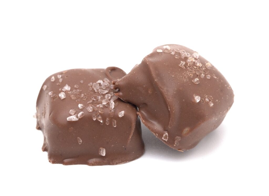 two small pieces of chocolate for Halloween treat instead of completely cutting sugar to lose weight
